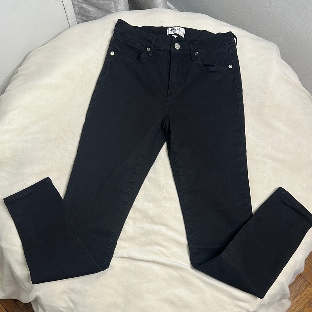 Agolde Black Skinny Jeans Stretchy Tapered Fit